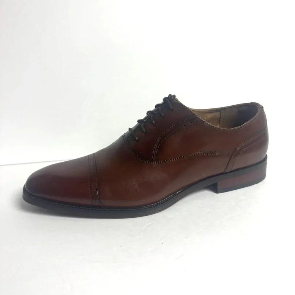 Florsehim Mens Sondrio Cap Toe Oxford Cognac Size 9.5 M